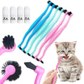 PenVinoo Dual Sided cat Toothbrush Finger Toothbrush with Micro Head for Small to Large Dogs & Cats (Black Small Round)