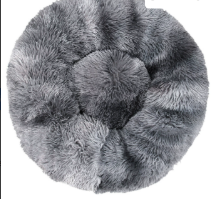Cama acolchada en forma de dona para perros y gatos